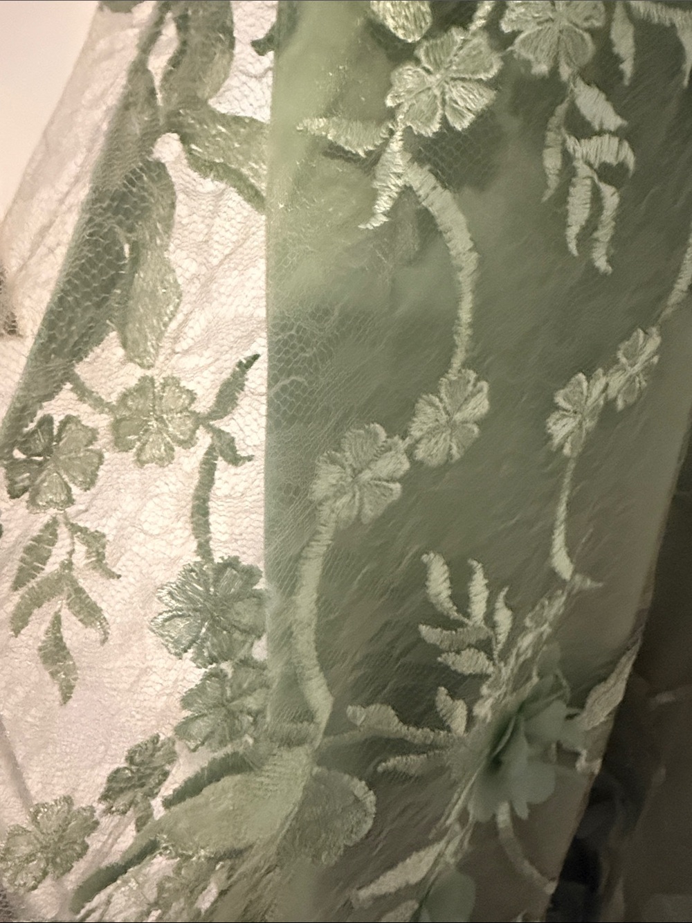 Dress the Population Sage Green Floral Lace Midi Dress - Picture 4 of 11